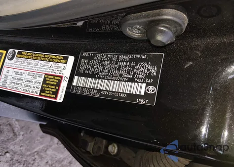 2010 Toyota Camry Le z USA, uszkodzony, nr VIN 4T1BF3EK6AU029284